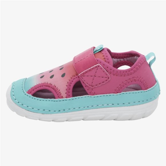 NEW Stride Rite Sizes 4.5 - 6 Splash Sandal Water Shoe - Watermelon Pink - Picture 5 of 8